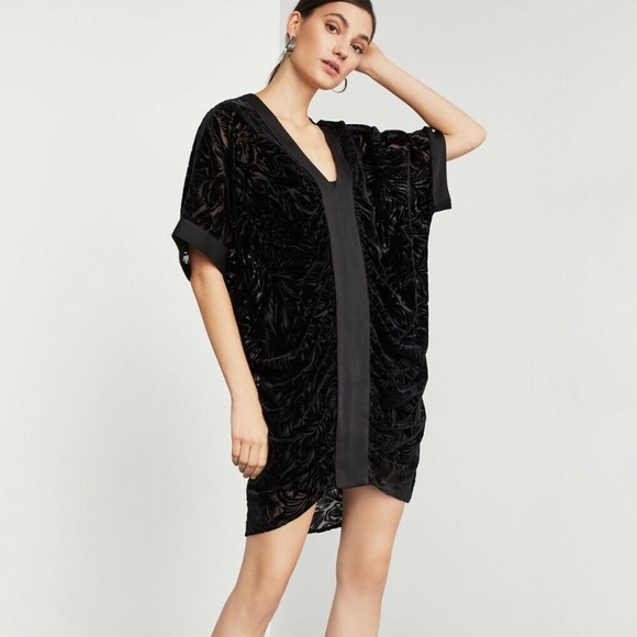 BCBGMAXAZRIA Sheer Woven Dolman Sleeve Shift Dress - Picture 7 of 7